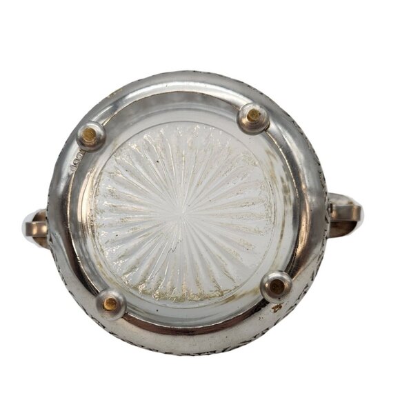 Vintage E&JB Ashtray Silver Plate Basket with Glass Bowl Insert READ - Picture 6 of 12